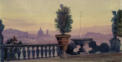 Ein Blick auf Florenz von den umliegenden Hügeln, 1904 von Ernest Arthur Rowe