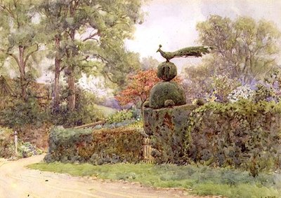 Die alte Eibenhecke, Speldhurst, Kent von Ernest Arthur Rowe