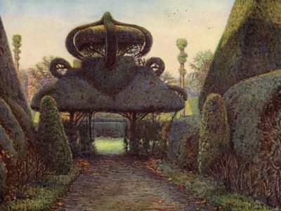 Eiben am Elvaston Castle, Derbyshire von Ernest Arthur Rowe