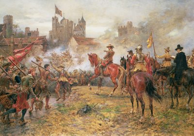 Cromwell bei der Erstürmung von Basing House von Ernest Crofts