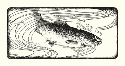 Lachs am Haken von Ernest Edward Briggs