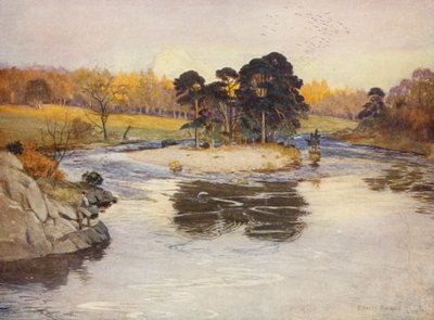 Die Tanneninsel unterhalb des Linn von Ernest Edward Briggs