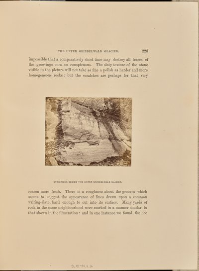 Streifen neben dem Unteren Grindelwaldgletscher von Ernest H. Edwards