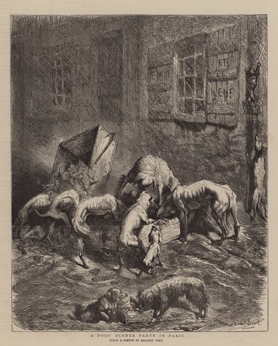 Ein Hundedinner in Paris von Ernest Henry Griset