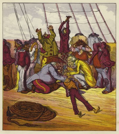 Billee fiel an Bord der Mary Jane in Ohnmacht von Ernest Henry Griset