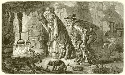 Der Bauer und die Schlange von Ernest Henry Griset