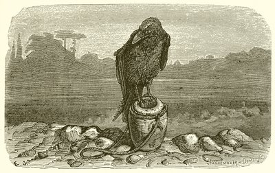 Die Krähe und der Krug von Ernest Henry Griset