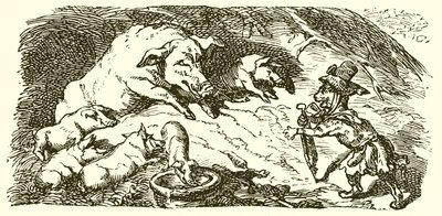Der Adler, die Katze und die Sau von Ernest Henry Griset