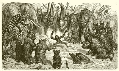 Der Fuchs und der Affe von Ernest Henry Griset
