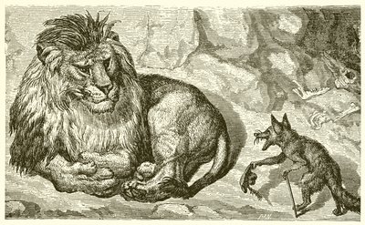 Der Fuchs und der Löwe von Ernest Henry Griset