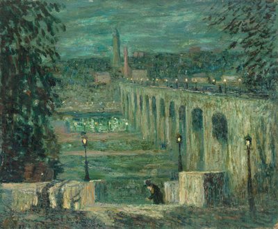 High Bridge bei Nacht, New York City, ca. 1910-1920 von Ernest Lawson