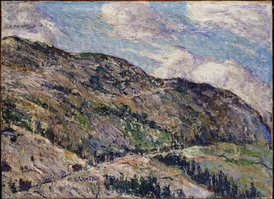 Bergszene - Hügel im Nebel von Ernest Lawson