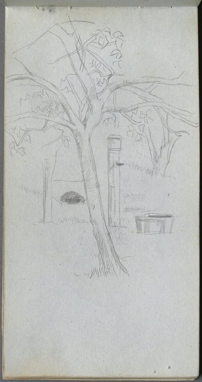 Skizzenbuch, Seite 36: Baumstudie von Jean Louis Ernest Meissonier