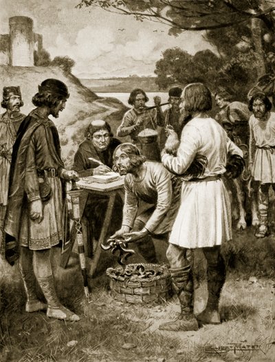 Miete zahlen in sächsischen Zeiten, Illustration aus 