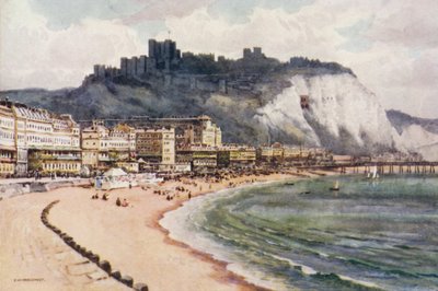 Dover Castle und Marine Parade von Ernest William Haslehust