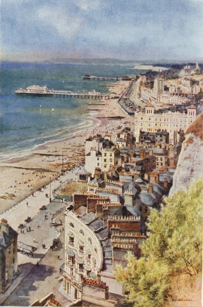 Hastings und St. Leonards vom Schloss von Ernest William Haslehust
