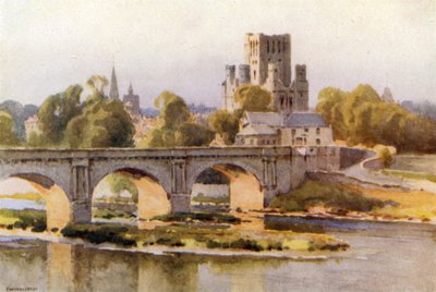 Kelso: Der Fluss Tweed und die Abteiruinen von Ernest William Haslehust