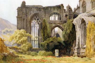 Melrose Abbey: Chor und Nordquerhaus von Ernest William Haslehust