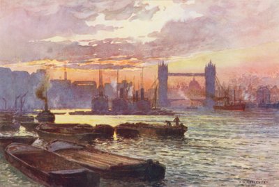 Themse: Tower Bridge von Ernest William Haslehust