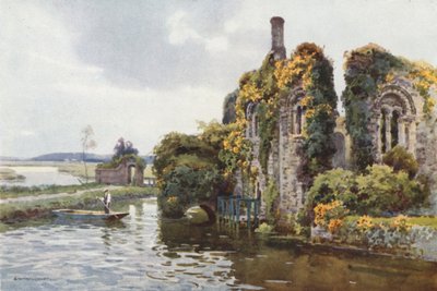 Ruinen des normannischen Hauses, Christchurch von Ernest William Haslehust