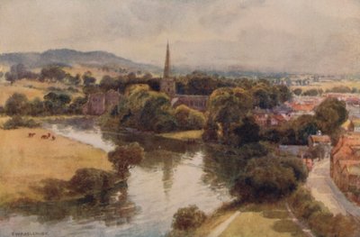 Stratford-on-Avon vom Memorial Theatre von Ernest William Haslehust