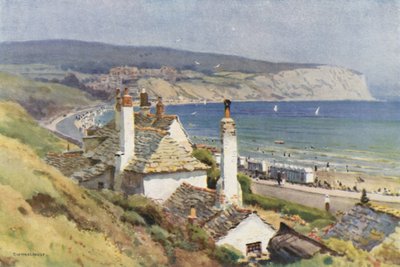 Die schöne Bucht von Swanage von Ernest William Haslehust