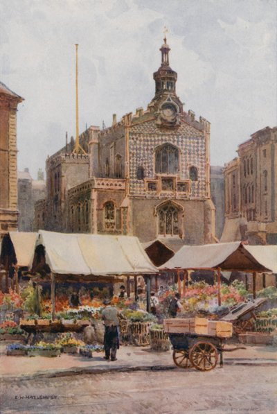 Der Marktplatz und das Guildhall, Norwich von Ernest William Haslehust