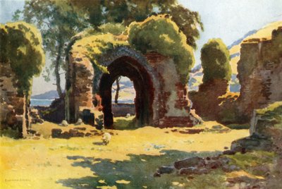 Die Ruinen der Lindores Abbey von Ernest William Haslehust