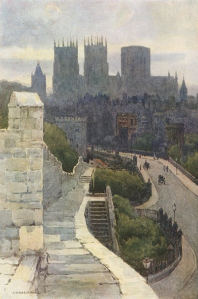 York von den Stadtmauern von Ernest William Haslehust