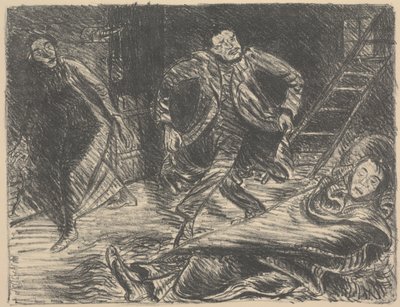 Verzweifelter Tanz, Illustration für das Stück "Der arme Vetter" von Ernst Barlach
