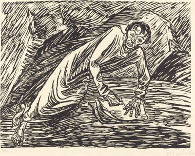 Der schreibende Prophet Johannes auf Patmos von Ernst Barlach
