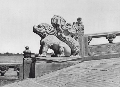 Peking, Wan shou shan, Chihli, Ende der Brücke im Sommerpalast von Ernst Boerschmann