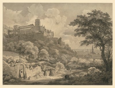 Heidelberg. Blick auf das Schloss von Ernst Fries