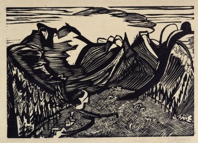 Berglandschaft mit Alp von Ernst Ludwig Kirchner
