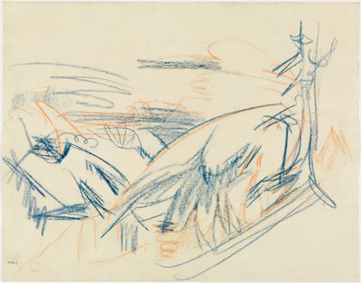 Blaurote Gebirgslandschaft von Ernst Ludwig Kirchner