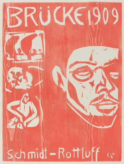 Cover des vierten Jahrbuchs der Künstlergruppe Die Brücke von Ernst Ludwig Kirchner