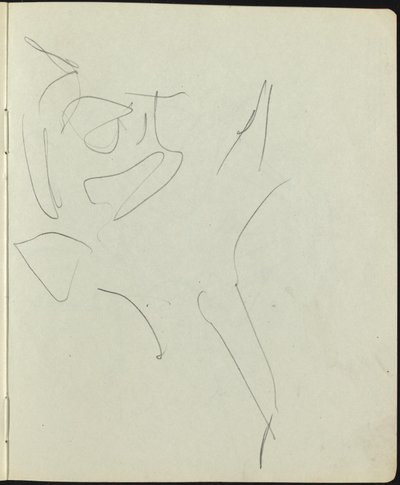 Tänzer und Darsteller (Seite aus einem Skizzenbuch) von Ernst Ludwig Kirchner