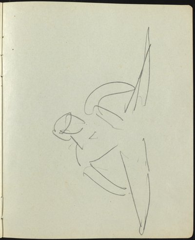 Tänzer und Darsteller (Seite aus einem Skizzenbuch) von Ernst Ludwig Kirchner