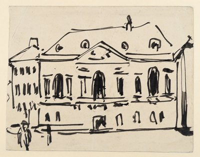 Das Kurländer Palais am Zeughausplatz in Dresden von Ernst Ludwig Kirchner