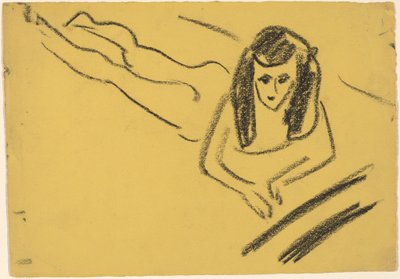 Fränzi liegend von Ernst Ludwig Kirchner