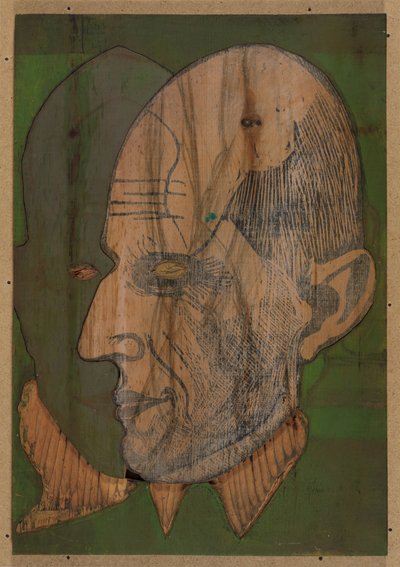 Kopf Dr. Bauer, Farbstock I von Ernst Ludwig Kirchner