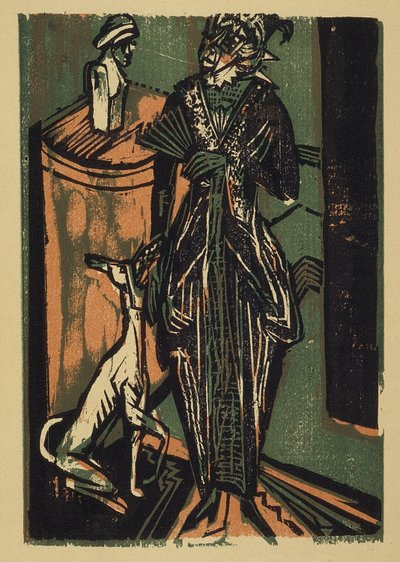 Dame mit Hund von Ernst Ludwig Kirchner