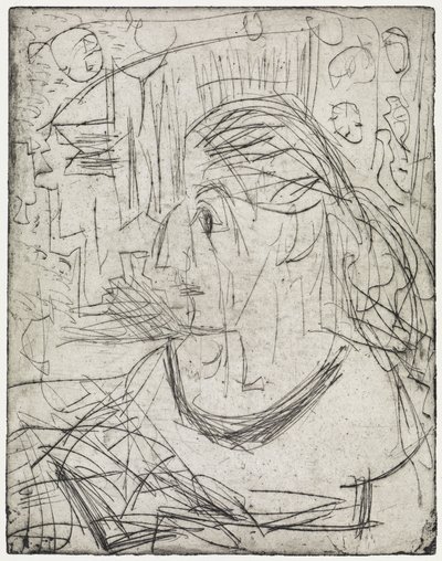 Nacktes Mädchen am Ofen/Kranke Frau von Ernst Ludwig Kirchner