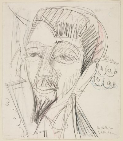 Porträt von Alfred Döblin von Ernst Ludwig Kirchner