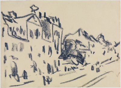 Straße in Dresden von Ernst Ludwig Kirchner