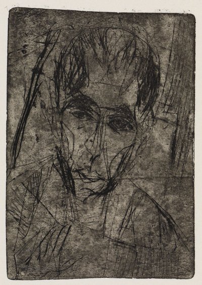 Straßenbiegung/Porträt Wilhelmine Julow I von Ernst Ludwig Kirchner