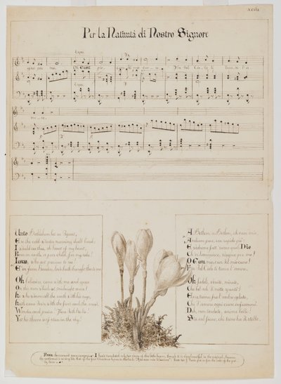 Per la Nativita di Nostro Signore Liederblatt, ca. 1868-1882 von Esther Frances Alexander