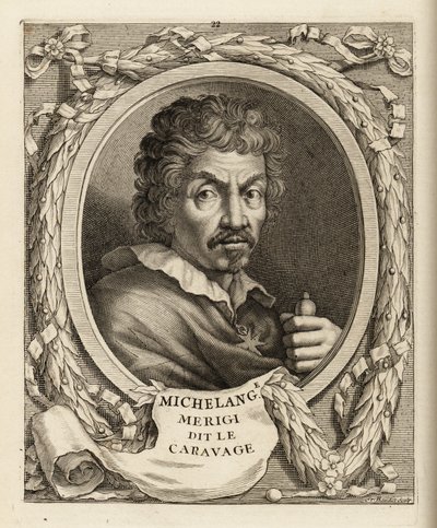 Porträt von Michelangelo Merisi da Caravaggio, italienischer Maler von Etienne Baudet