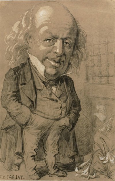 Karikaturporträt von Pierre-Jean de Beranger von Etienne Carjat