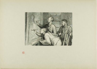 Die Gemäldeausstellung von 1868: Den letzten Schliff geben von Etienne Carjat